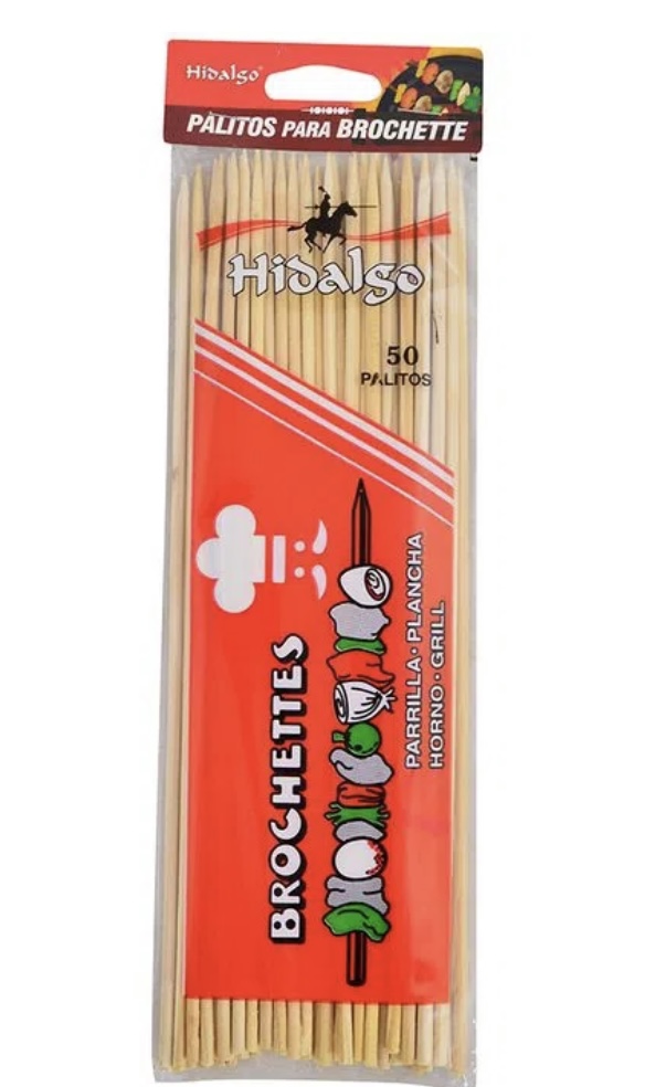 Palillo brochette bambú 25cm x 100