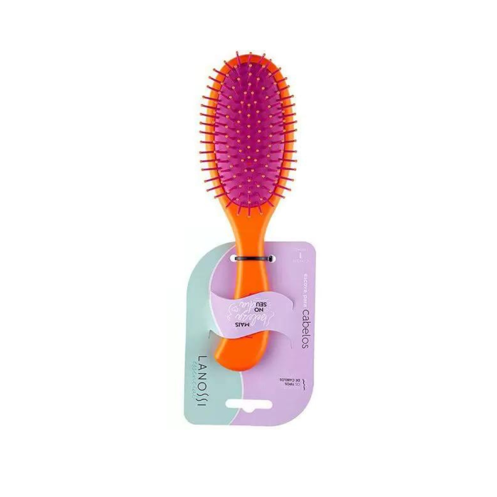 CEPILLO NARANJA RAQUETE OVAL