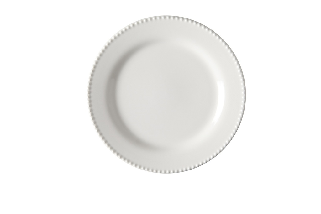 PLATO LLANO 27cm PERLA BLANCO