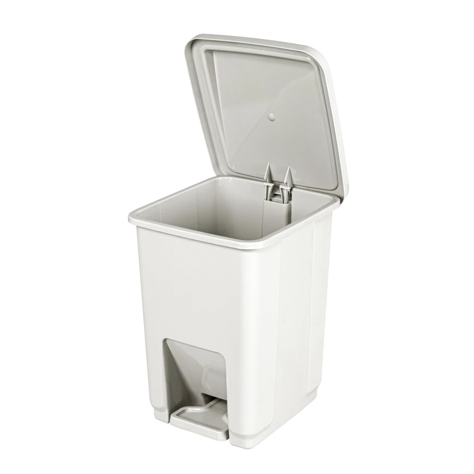 BASURERO 7lts TAPA Y PEDAL BEIGE