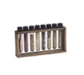 SOPORTE HORIZONTAL PARA CONDIMENTOS CON 8 TUBOS 30 X 5 X 15 CM