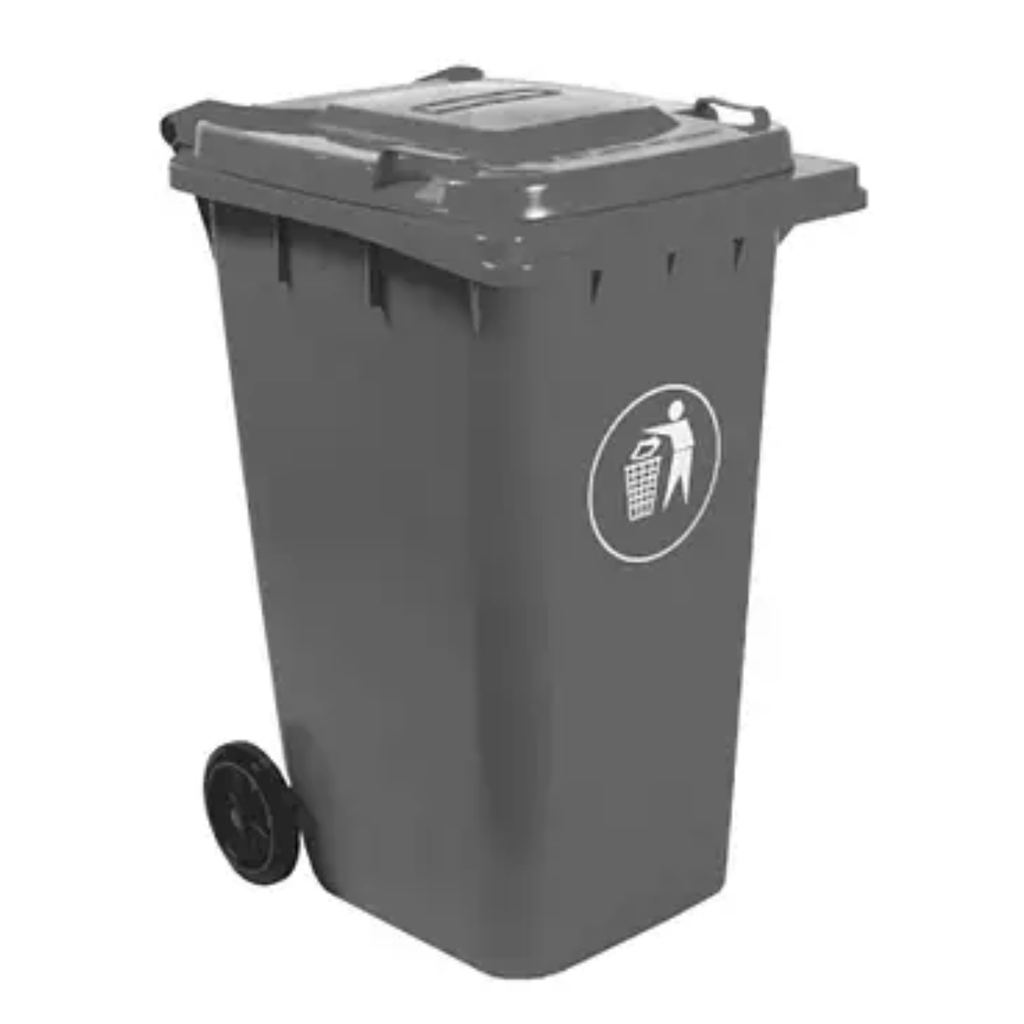 CONTENEDOR P/RES C/RUEDA 240L GRIS