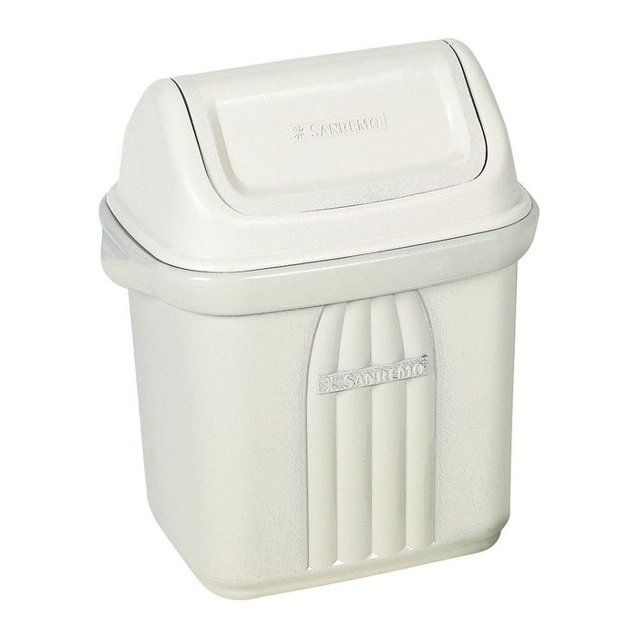 BASURERO 6,5lts TAPA VAIVEN BEIGE