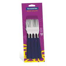 Tenedor azul x12