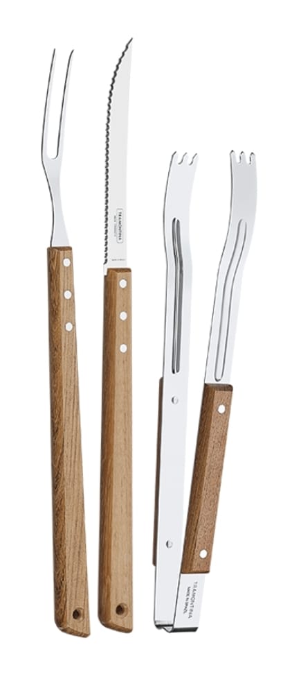 Set Parrilla (Tenedor, cuchillo y pinza)