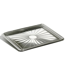 [832-BPLAT23X33] Bandeja plateada rectangular 23 x 33 cm