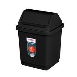 [SR2205/20] BASURERO 5lts TAPA VAIVEN NEGRO