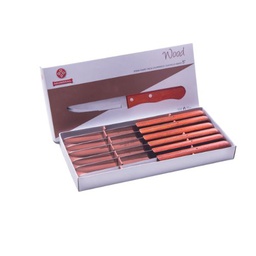 [1528-5CJ] *SET 6 CUCHILLOS PARA CARNE 5&quot;