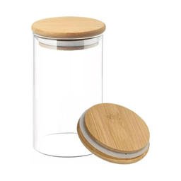 [YX-14] FRASCO DE VIDRIO TAPA BAMBU - 1450ml