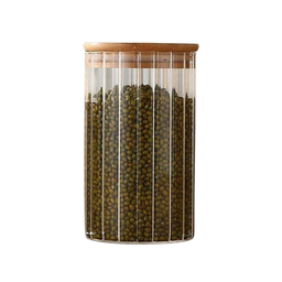 [TW-08] FRASCO DE VIDRIO DECORADO TAPA BAMBU - 750ml