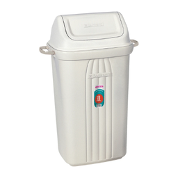 [283] BASURERO CON TAPA VAIVEN DE 30lts - BEIGE