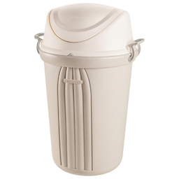 [295] BASURERO CON TAPA VAIVÉN DE 140lts - BEIGE
