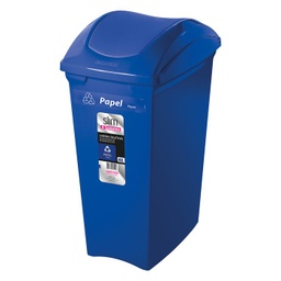 [SR64/21] BASURERO CON TAPA VAIVEN DE 40lts AZUL