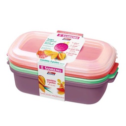 [SR380/3C] CJTO. 3 POTES RECT. 1100ml (380/2)