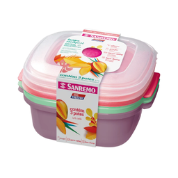 [SR455/3C] CJTO. 3 POTES CUAD. 1300ml (455/2)